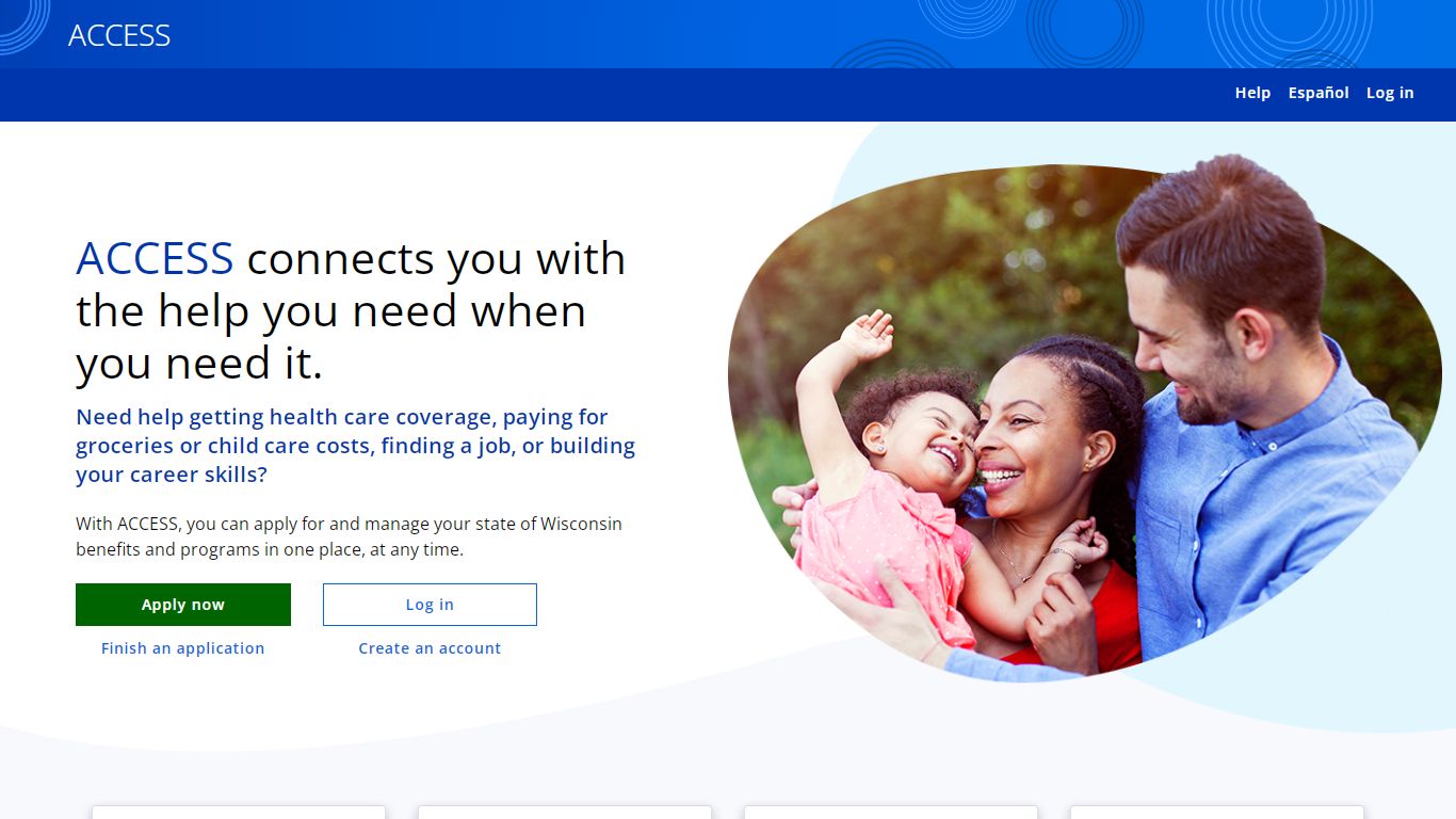Apply for and manage state of Wisconsin benefits - ACCESS
